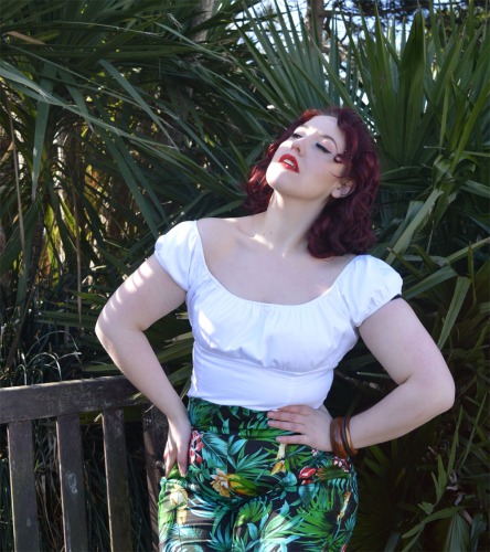 Pinup Girl Clothing High Waisted Pants Parrot Trousers