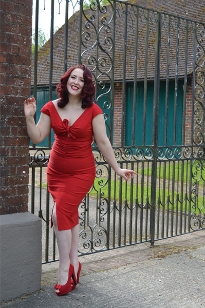 Pinup Girl Clothing Dixiefried Red Niagara Dress