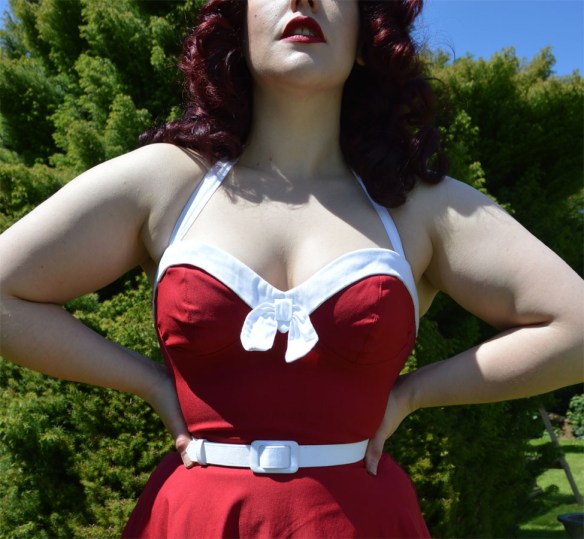 Pinup Girl Clothing Red Sailor Swing Dress