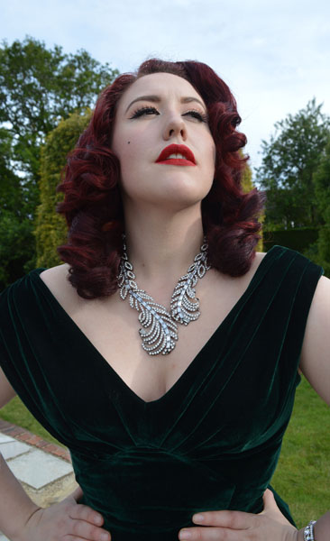 Collectif Claudette gown green velvet