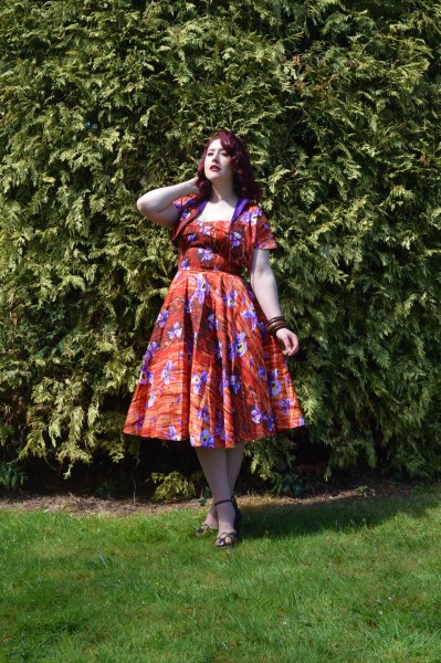 Pinup Girl Clothing Orange Hawaiian Hideaway Miss Amy May