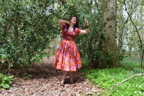 Pinup Girl Clothing Orange Hawaiian Hideaway Miss Amy May