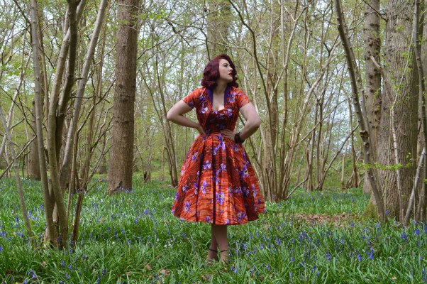 Pinup Girl Clothing Orange Hawaiian Hideaway Miss Amy May