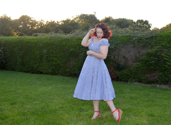Collectif navy gingham Dolores dress