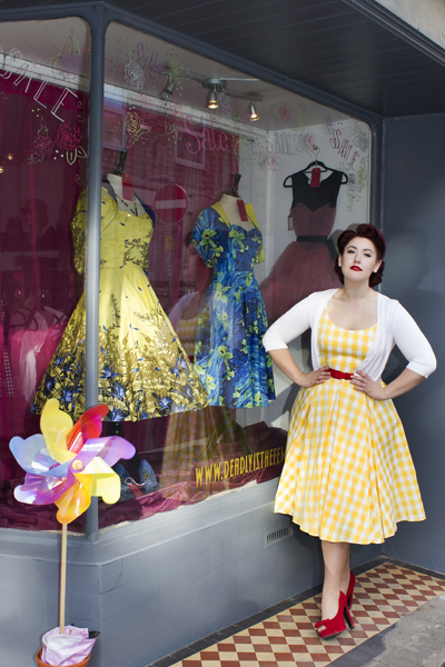 The Pretty Dress Company Priscilla swing dress yellow Gingham