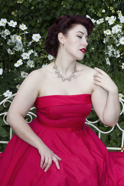 Style Icon's Closet Red Audrey Fifties Dress