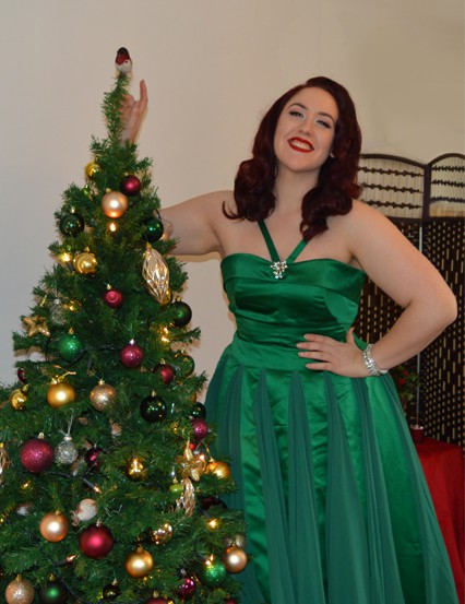 Unique Vintage Emerald Green Dovima dress