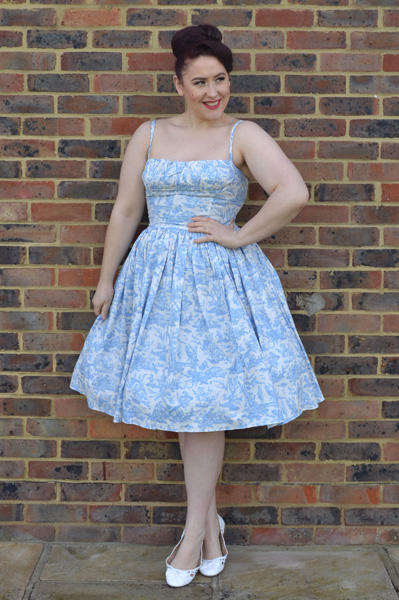 Bernie Dexter Paris Dress Blue Toile