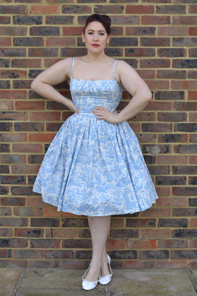 Bernie Dexter Paris Dress Blue Toile