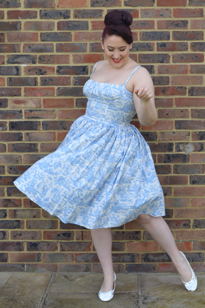 Bernie Dexter Paris Dress Blue Toile