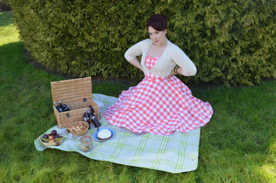 Heart of Haute Coral Sarah Gingham Dress