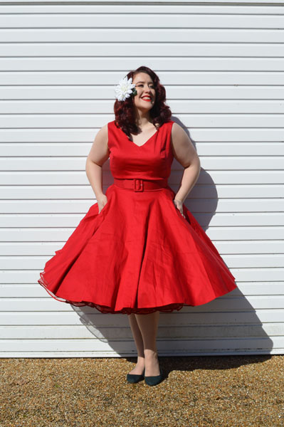 Malco Modes Madeline petticoat Red Havana Dress Pinup Girl Clothing