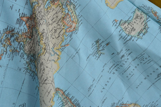 Oh My Honey Map Print Circle Skirt