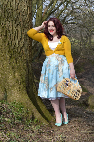 Oh My Honey Map Print Circle Skirt