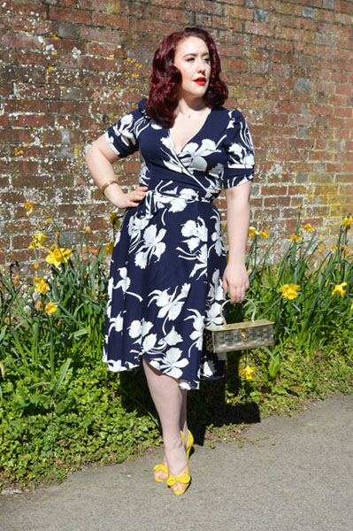 Jolene Wrap Dress Deco Daffodil Trashy Diva