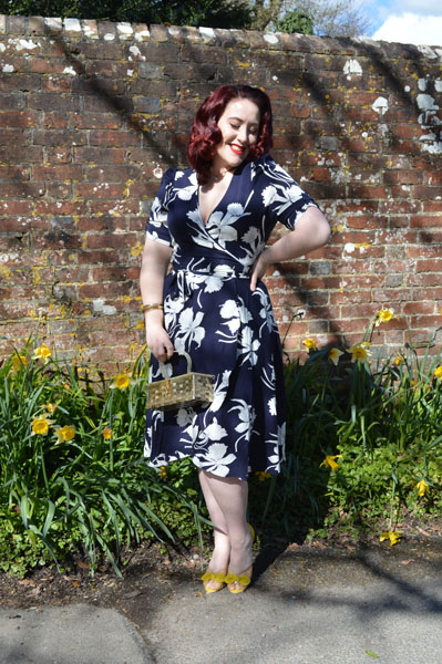 Jolene Wrap Dress Deco Daffodil Trashy Diva