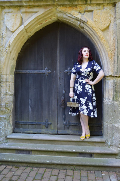 Jolene Wrap Dress Deco Daffodil Trashy Diva