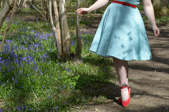 Collectif Pamela mint gingham doll dress