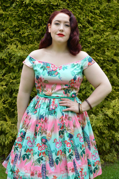 Hell Bunny 50s Peacock dress