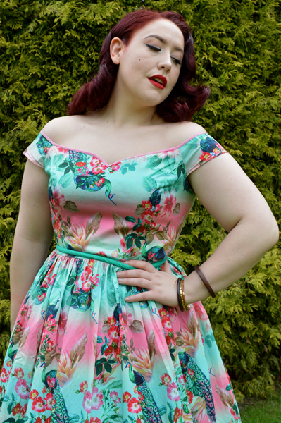 Hell Bunny 50s Peacock dress