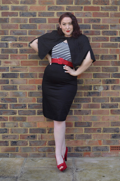 Dolly & Dotty Sabrina Cape, Gina Top, Falda Pencil Skirt