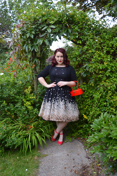 Shop Bluebelle Lady In Black Tea Dress Plus Size