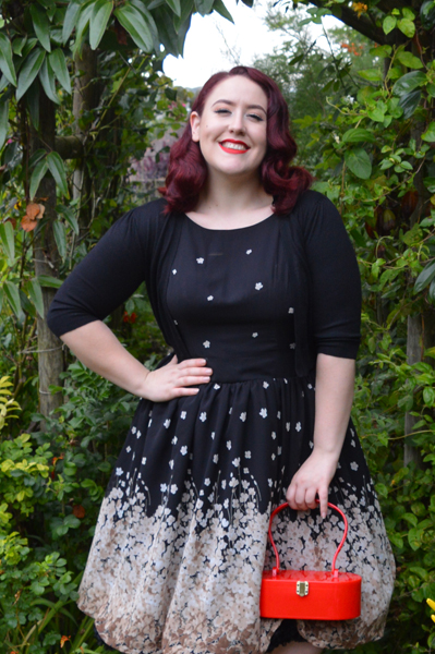 Shop Bluebelle Lady In Black Tea Dress Plus Size