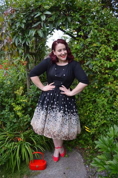 Shop Bluebelle Lady In Black Tea Dress Plus Size