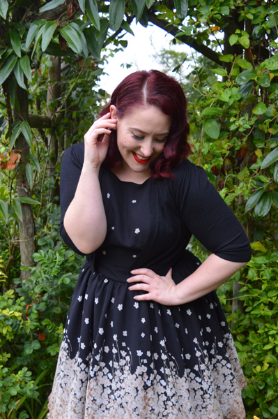 Shop Bluebelle Lady In Black Tea Dress Plus Size