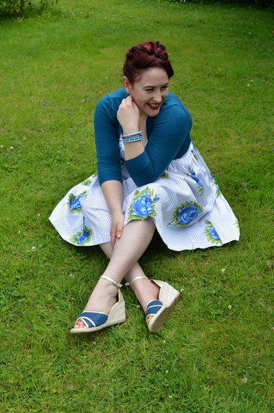 Lulu Hun Navy Blue Jessie Textured Wedges