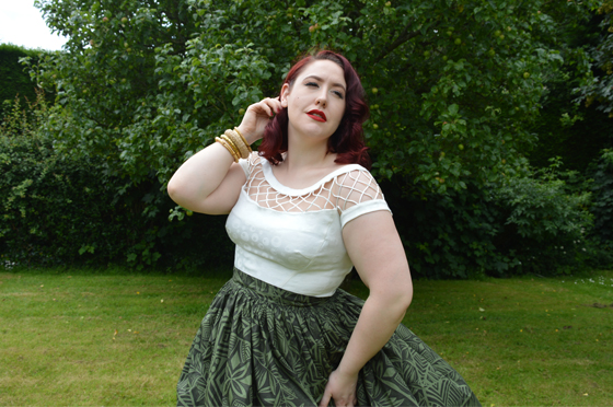 Violets in May custom made Green Tribal Gathered Skirt