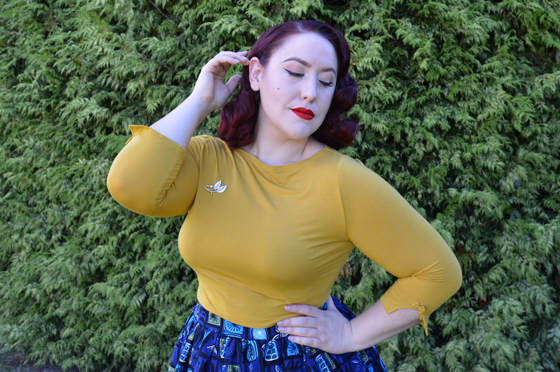 Dancing Days by Banned Modern Love Knit Top Yolk Mustard Yellow