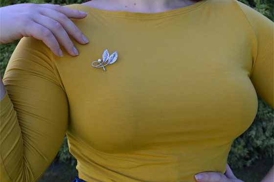 Dancing Days by Banned Modern Love Knit Top Yolk Mustard Yellow