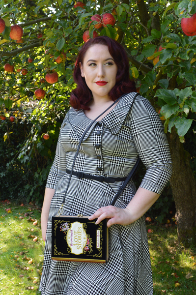 Vendula London Downton Black Book Cover Clutch Bag