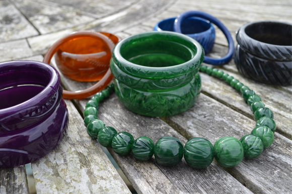 Splendette Fakelite Handmade Carved bangles AW16 