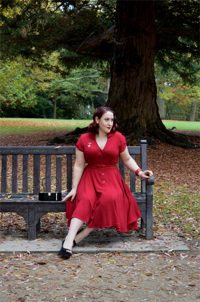 Hell Bunny Keely Dress Burgundy Red