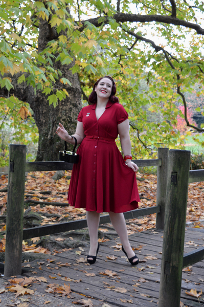 Hell Bunny Keely Dress Burgundy Red