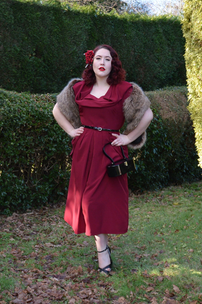 Claret Lana Dress vivien of Holloway