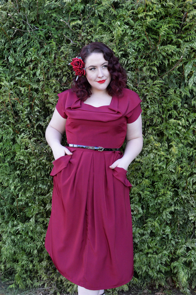 Claret Lana Dress vivien of Holloway