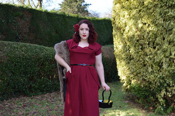 Claret Lana Dress vivien of Holloway