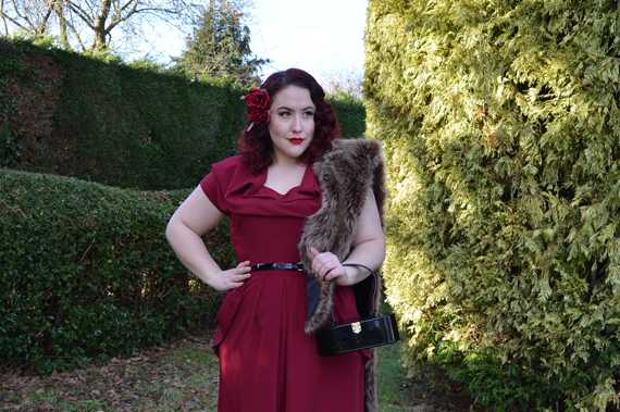 Claret Lana Dress vivien of Holloway