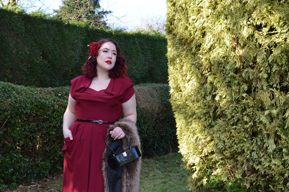 Claret Lana Dress vivien of Holloway