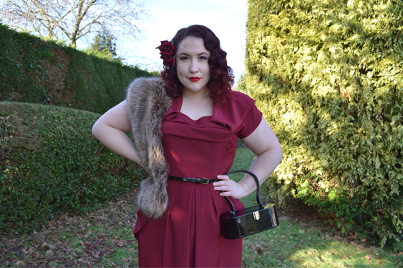Claret Lana Dress vivien of Holloway