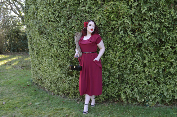 Claret Lana Dress vivien of Holloway