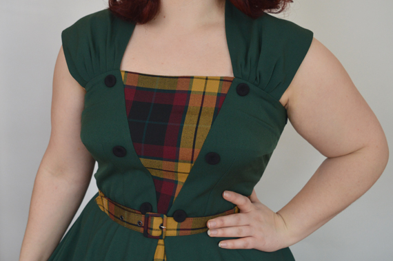 Miss Candyfloss Ella-Gia Tartan dress Miss Victory Violet