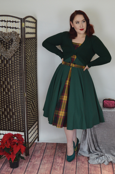 Miss Candyfloss Ella-Gia Tartan dress Miss Victory Violet