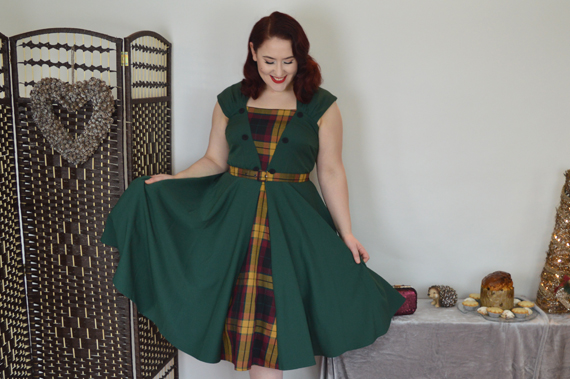 Miss Candyfloss Ella-Gia Tartan dress Miss Victory Violet