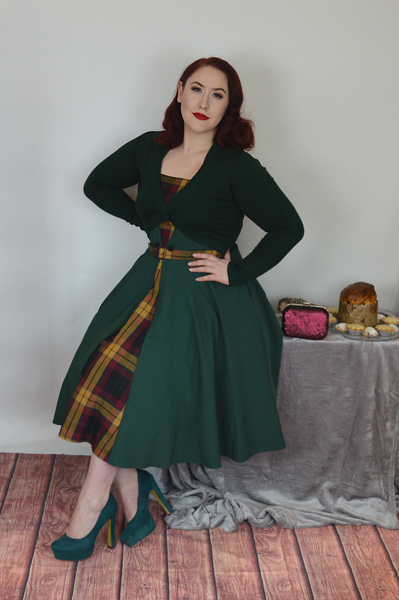 Miss Candyfloss Ella-Gia Tartan dress Miss Victory Violet