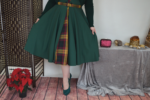 Miss Candyfloss Ella-Gia Tartan dress Miss Victory Violet