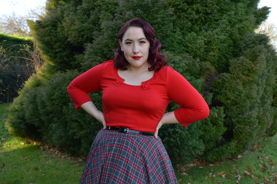 Red Sophie Top Voodoo Vixen Top Vintage Irena